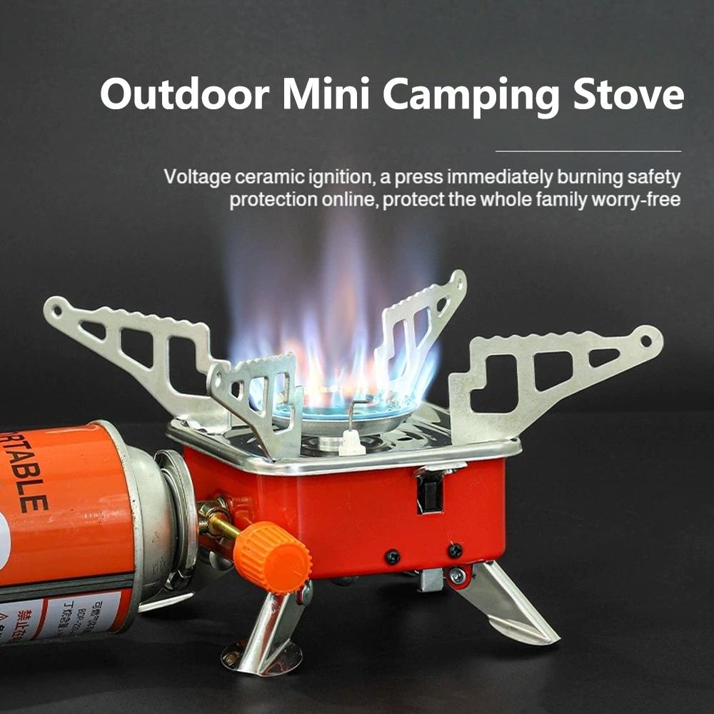 Camping Cooking Backpack - Fornello a Gas Portatile Pieghevole Antivento