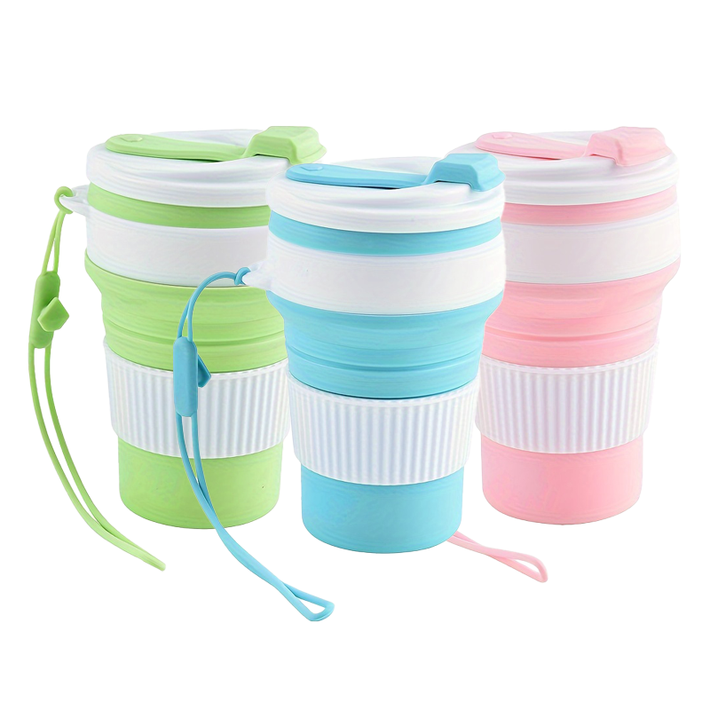 Camping Cooking Mug - Tazza da Viaggio Pieghevole in Silicone,
