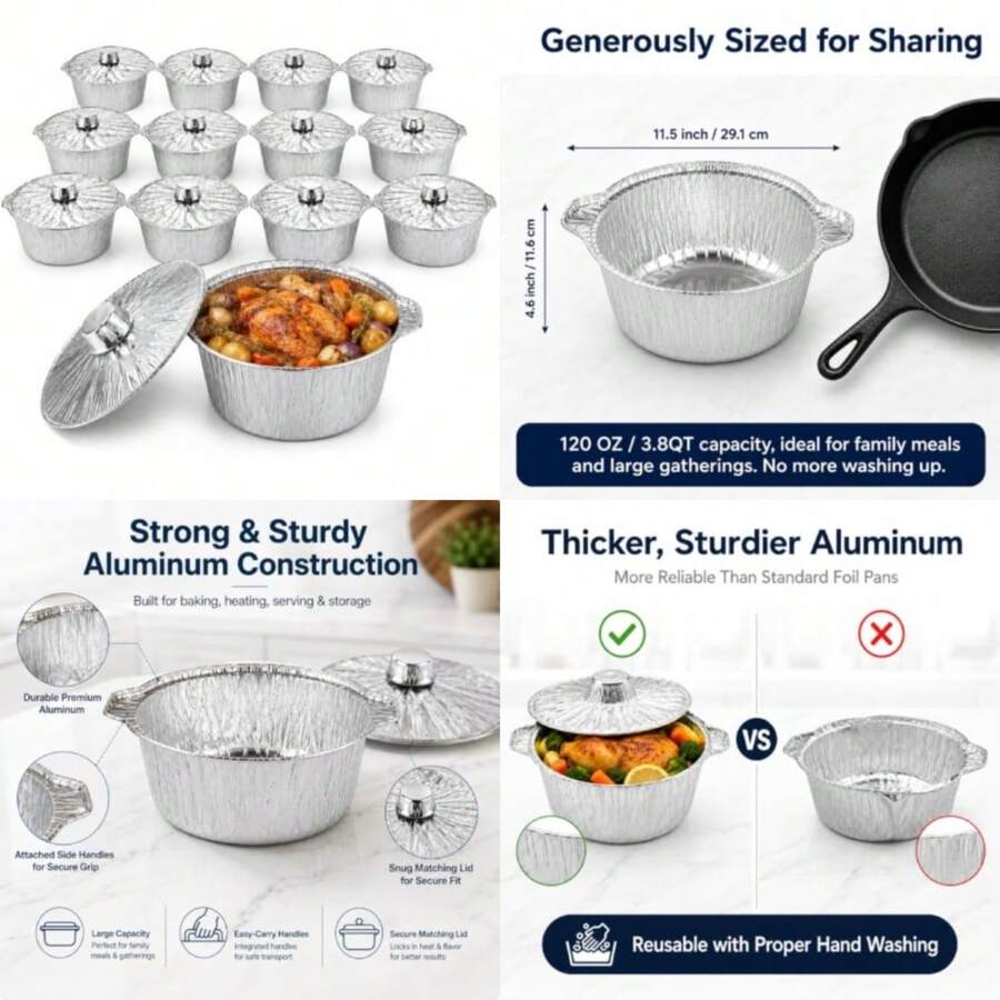 Camping Cooking Pack - Confezione da 12 pentole usa e