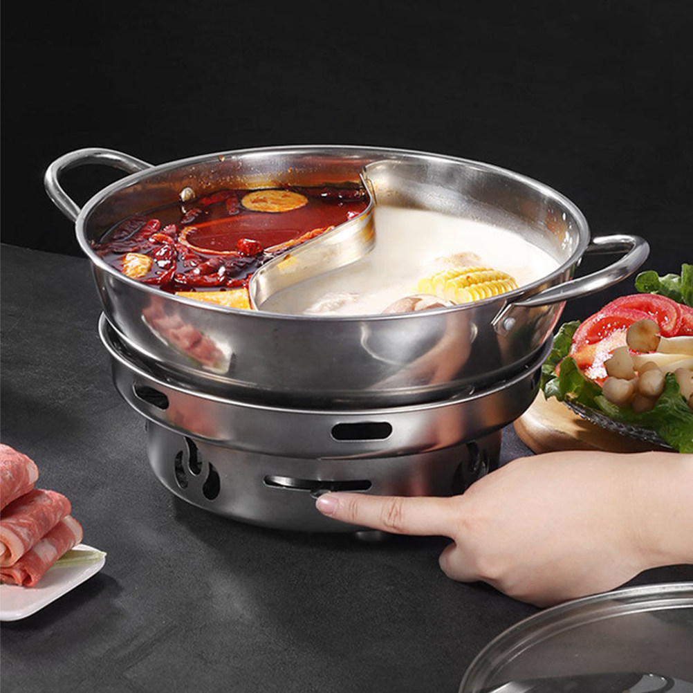 Camping Lightweight Cooking Pot - Fornello antivento per hot pot, in