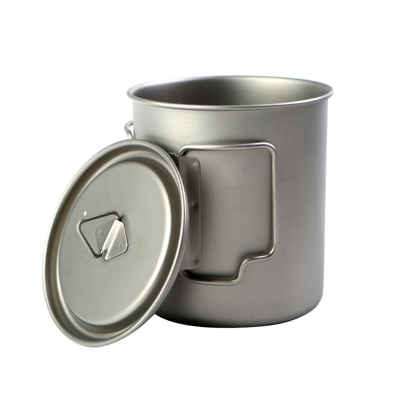 Camping Cooking Mug - Tazze da campeggio in titanio 450ml