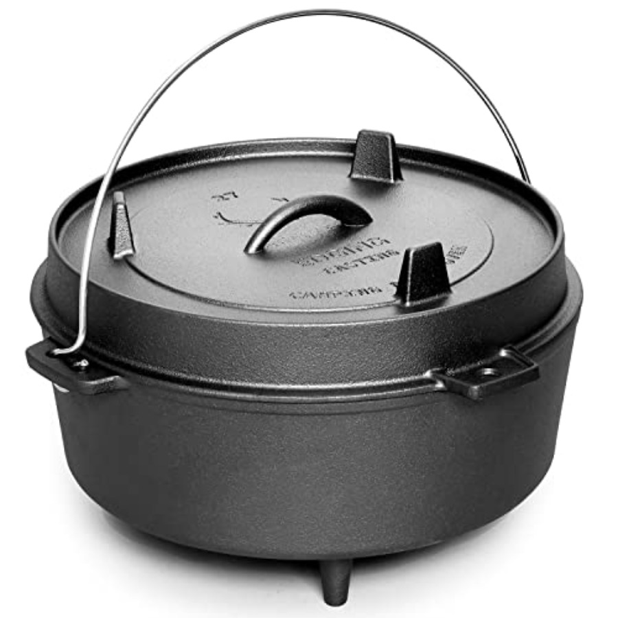 Skillet Cast Iron Camp - Pentola in Ghisa Pretrattata con Coperchio