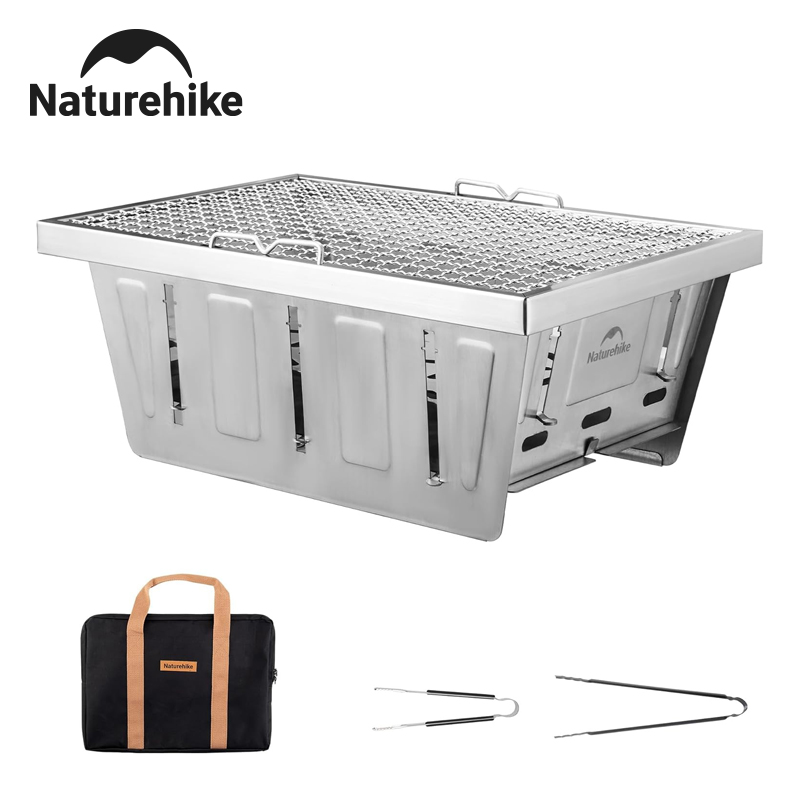Camping Cooking Table With Windshield - Griglia a carbone da campeggio Naturehike