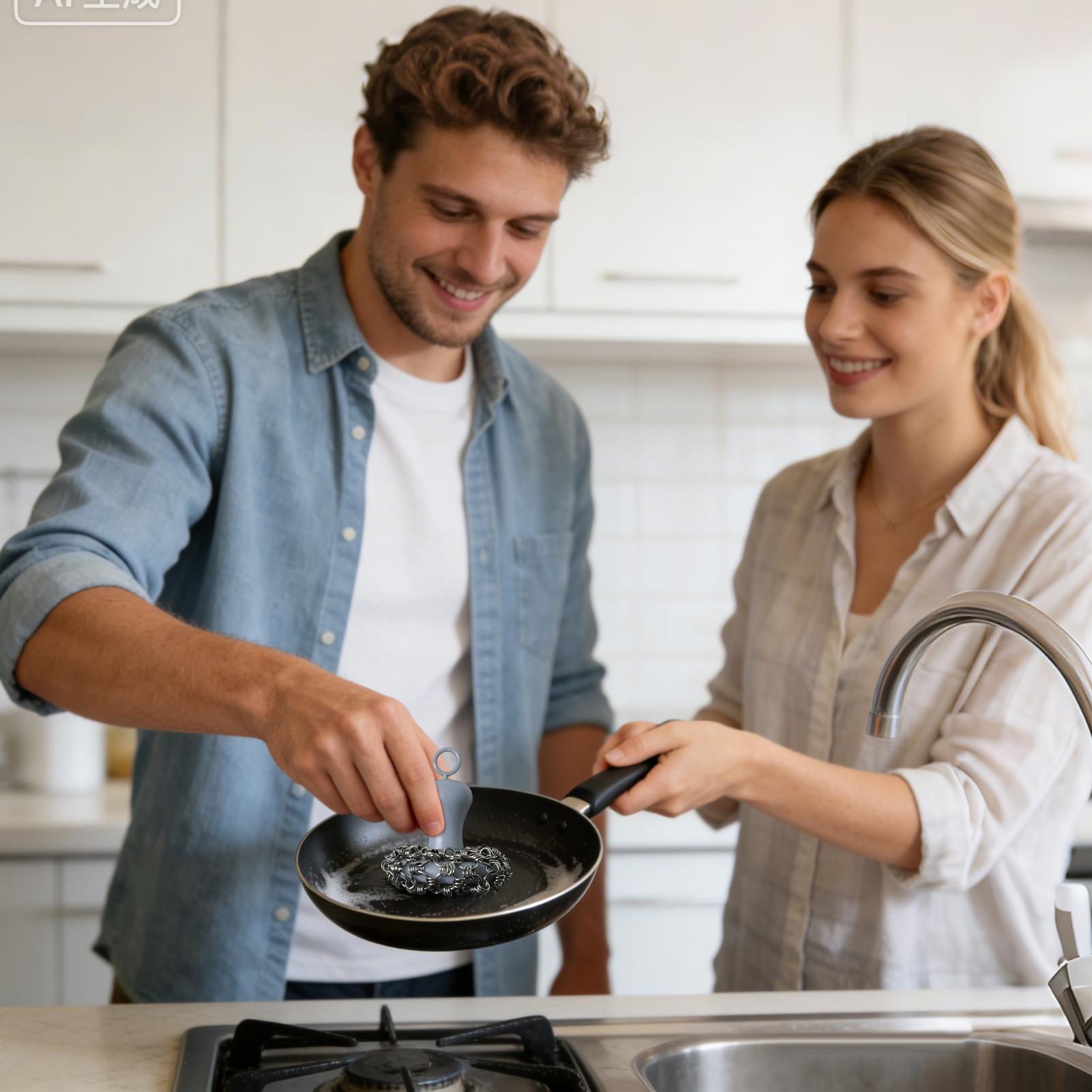 Skillet Cast Iron Camp - Spazzola per la pulizia della ghisa