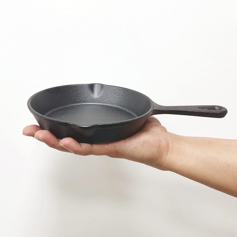 Skillet Cast Iron Camp - Padella in ghisa da 6 pollici,