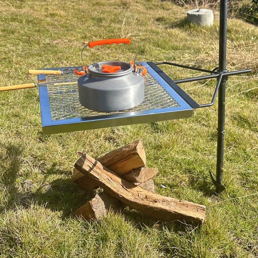 Camping Cooking Fire - 360 ° Griglia Girevole Regolabile per