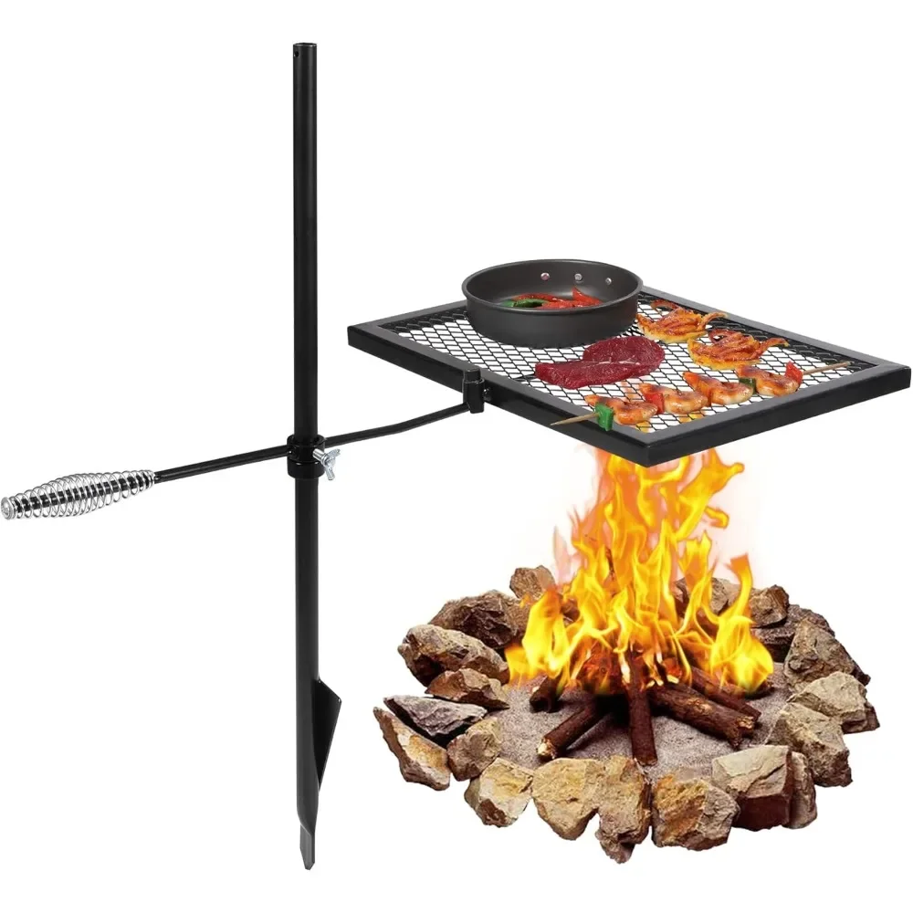 Camping Cooking Over Fire - % una Griglia girevole per falò
