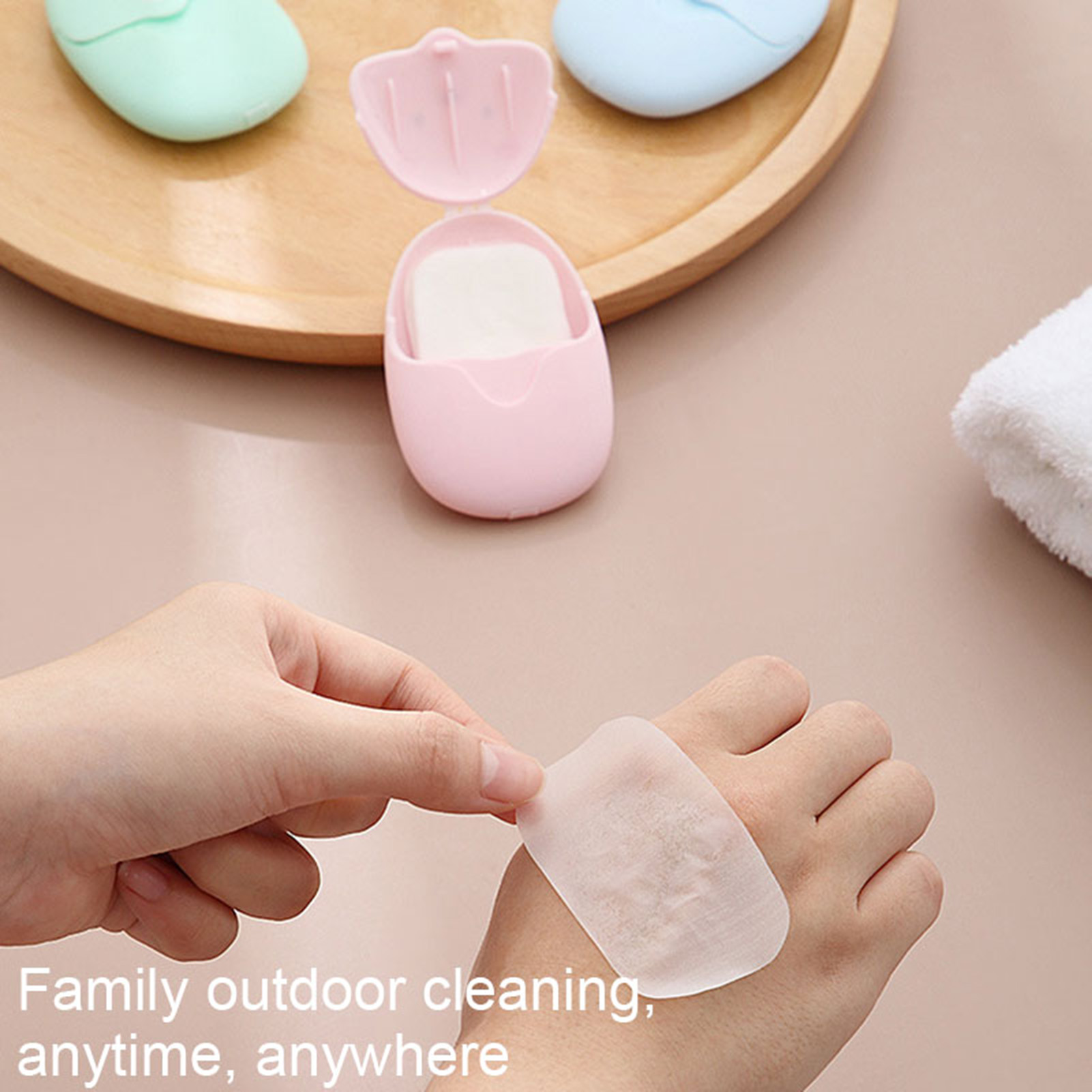 Biodegradable Soap Camp - Compresse di sapone portatili da 50