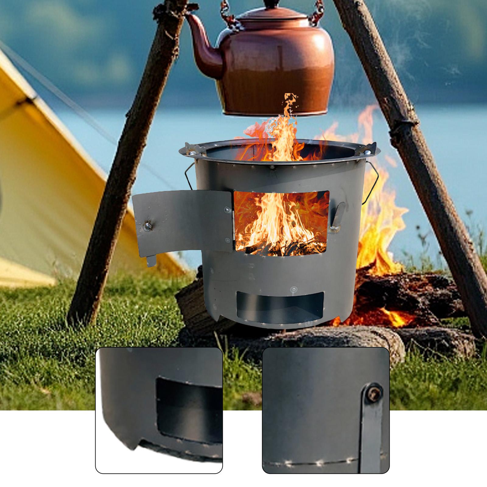 Camping Cooking Over Fire - Fornello a Legna Multifunzionale Pratico per