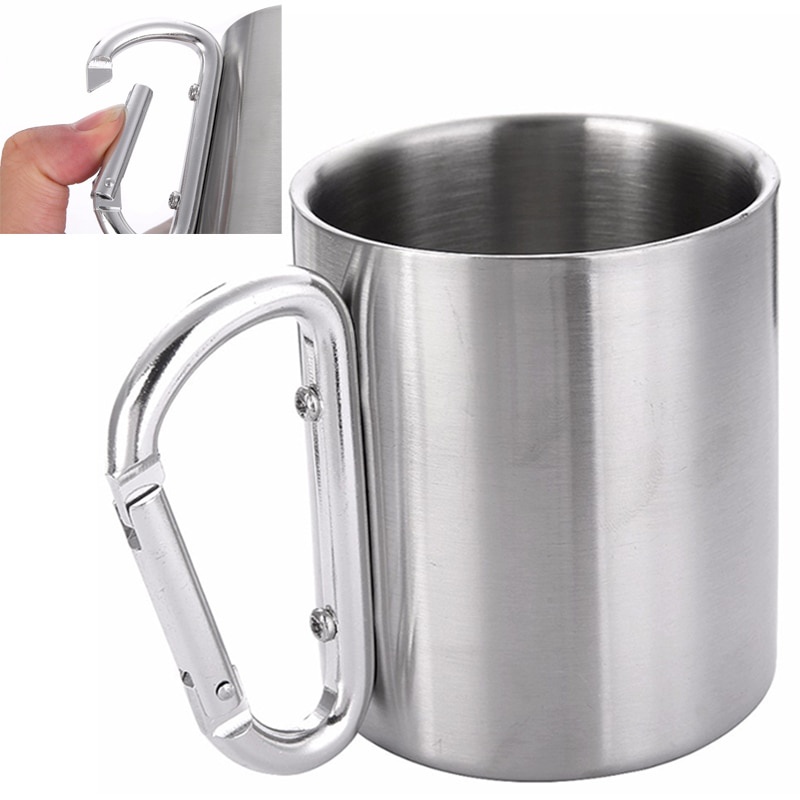 Camping Cooking Mug - Bicchiere da 300 ml in acciaio