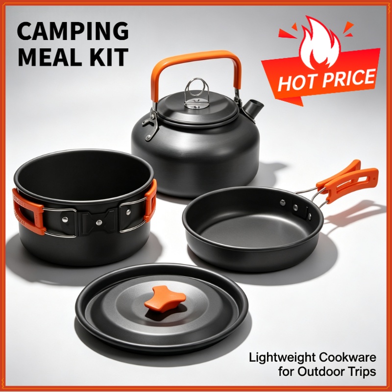Camping Cooking Pack - Set da cucina da campeggio, pentole