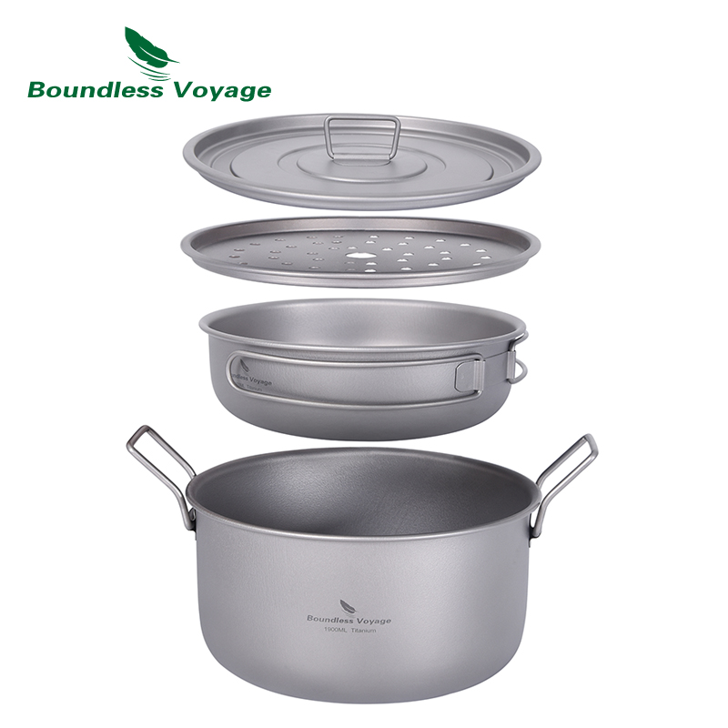 Camping Cooking Pack - Boundless Voyage Camping Pentola da cucina