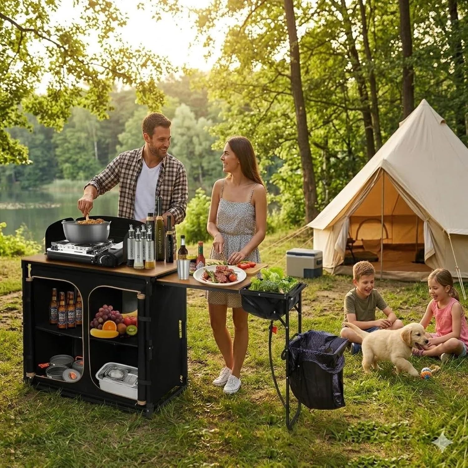 Tavolo da Campeggio Pieghevole - Camping Cooking Table With Windshield recensione e prezzo