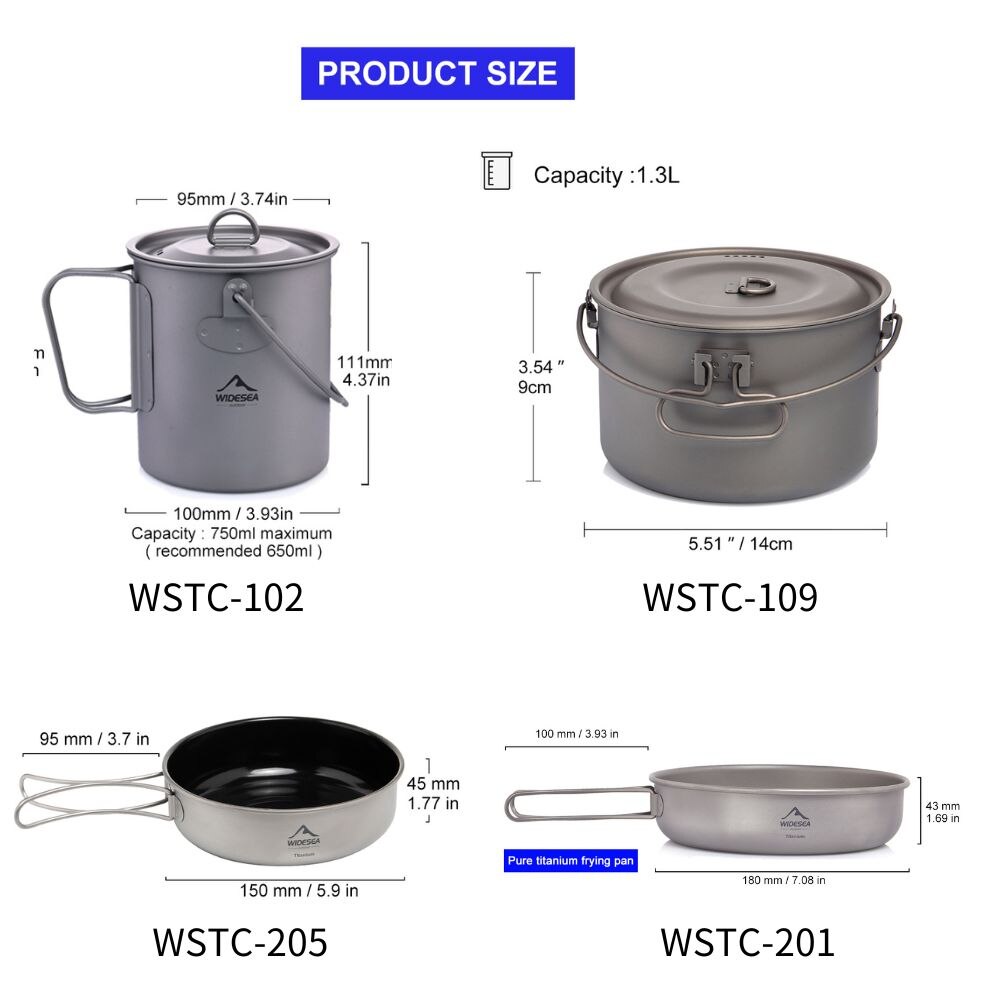 Widesea Stoviglie da campeggio - Camping Cooking Set Large recensione e prezzo