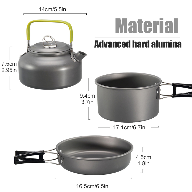 WESTTUNE Kit di pentole da cam - Camping Cooking Set Large recensione e prezzo