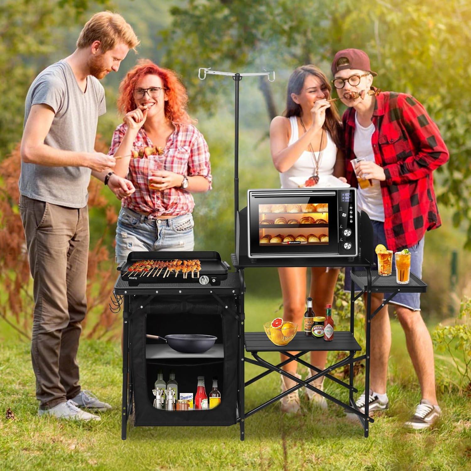 Stazione da Cucina Portatile P - Camping Cooking Table With Windshield recensione e prezzo