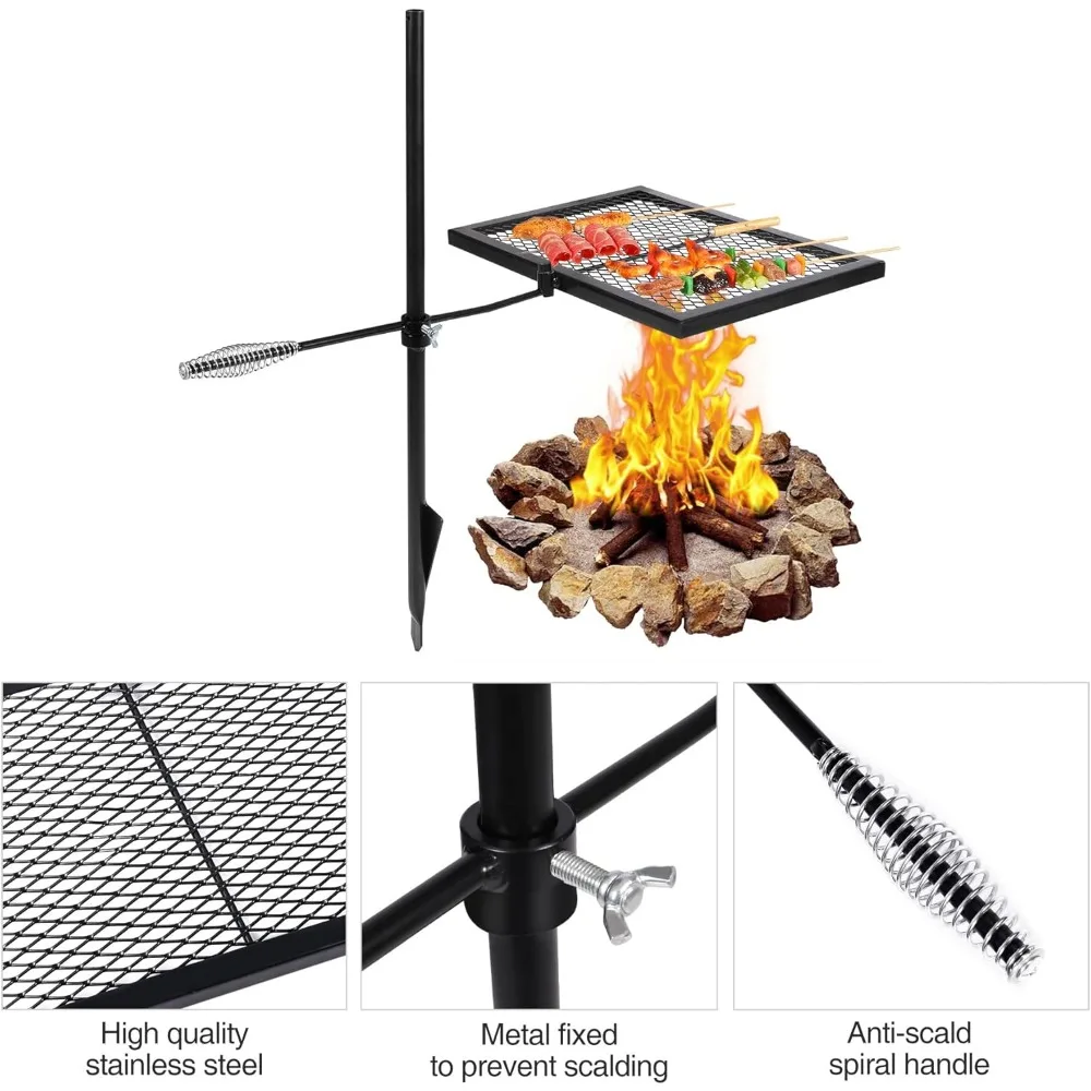 % una Griglia girevole per fal - Camping Cooking Over Fire recensione e prezzo