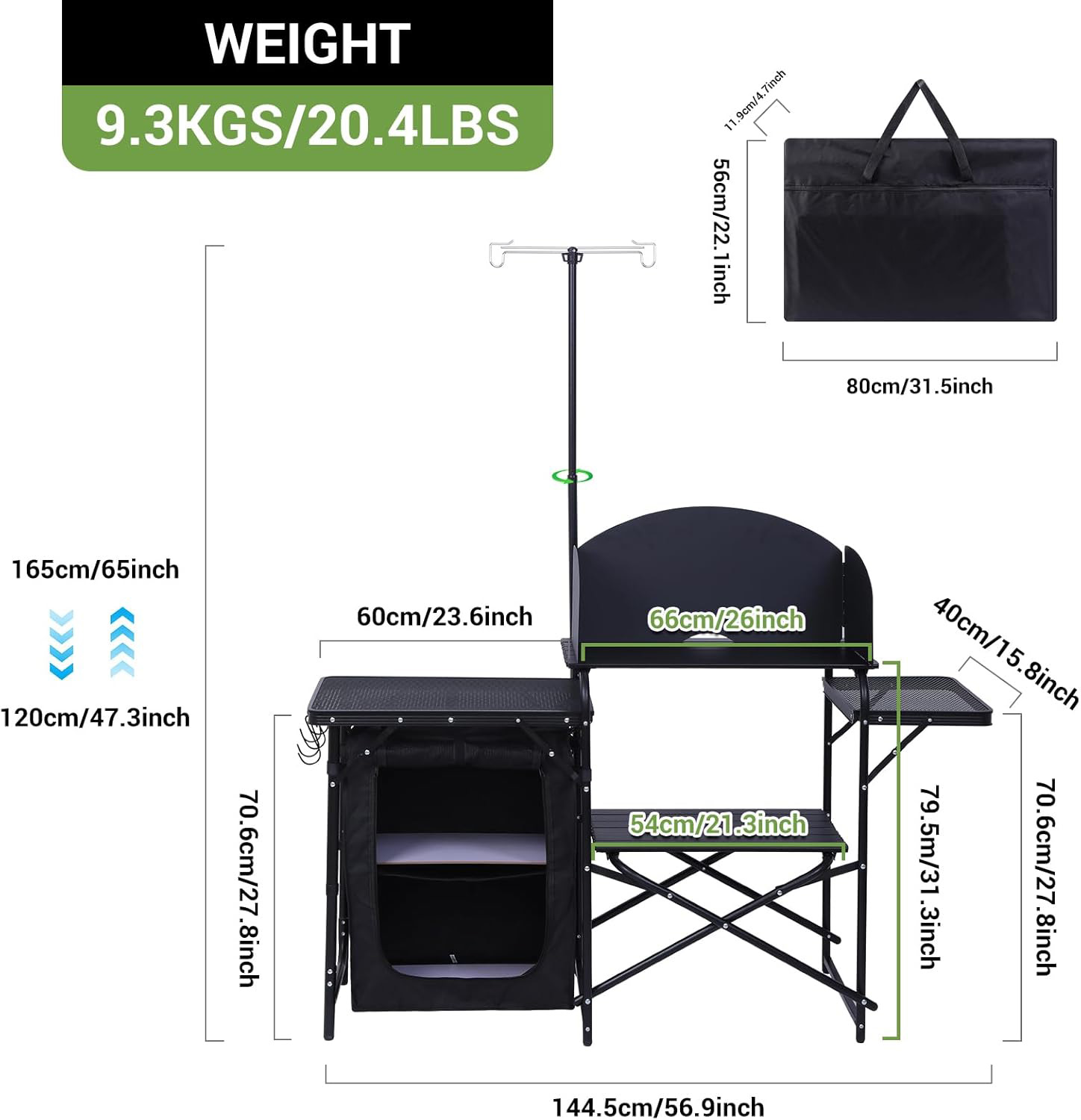 Stazione da Cucina da Campeggi - Camping Cooking Table With Windshield recensione e prezzo