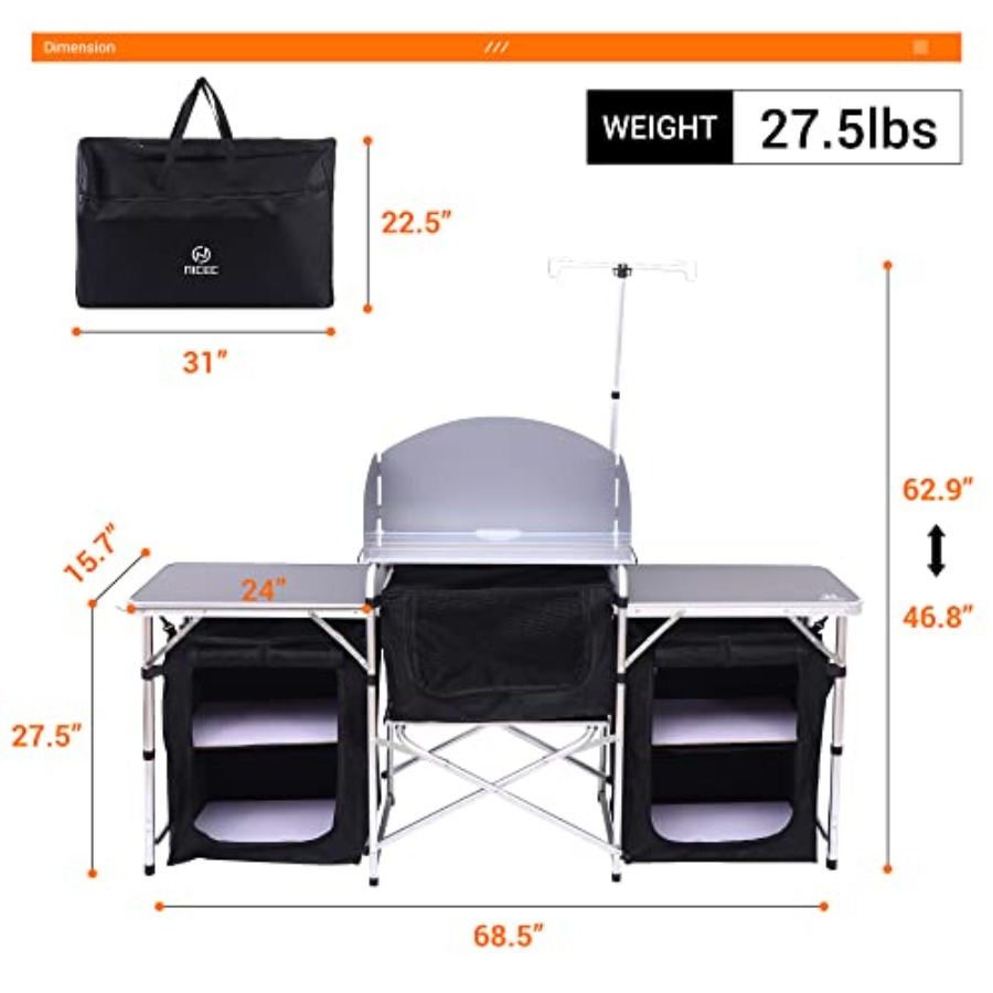 Tavolo da Cucina da Campeggio, - Camping Cooking Table With Windshield recensione e prezzo