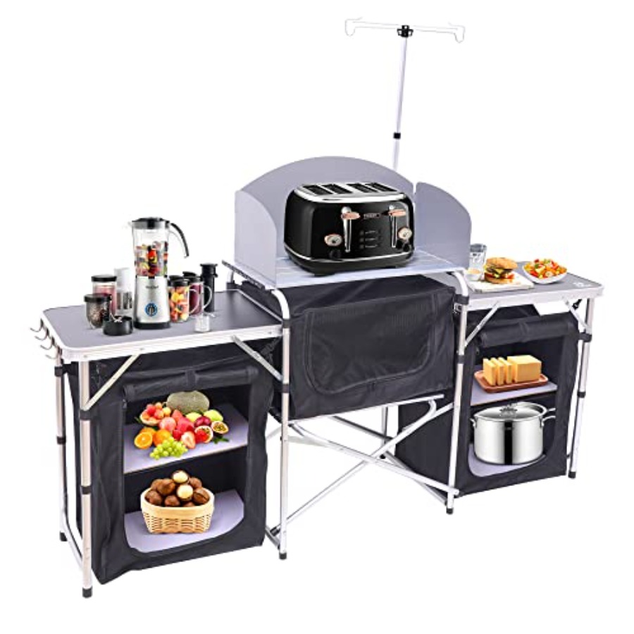 Tavolo da Cucina da Campeggio, - Camping Cooking Table With Windshield recensione e prezzo