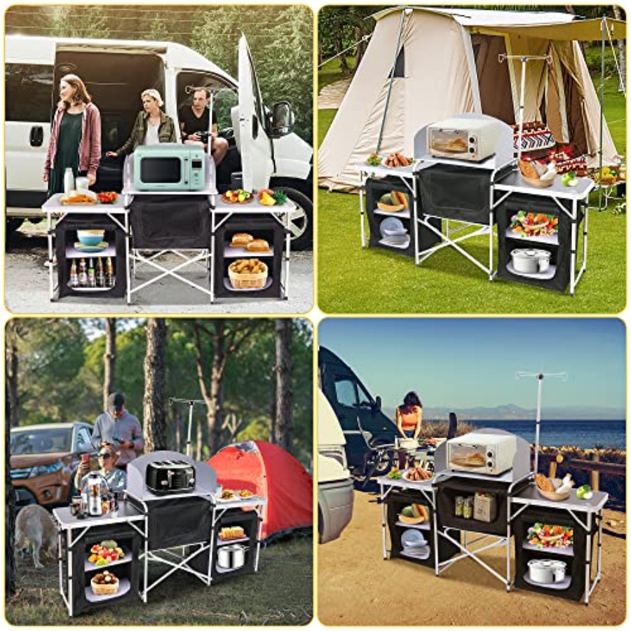 Tavolo da Cucina da Campeggio, - Camping Cooking Table With Windshield recensione e prezzo