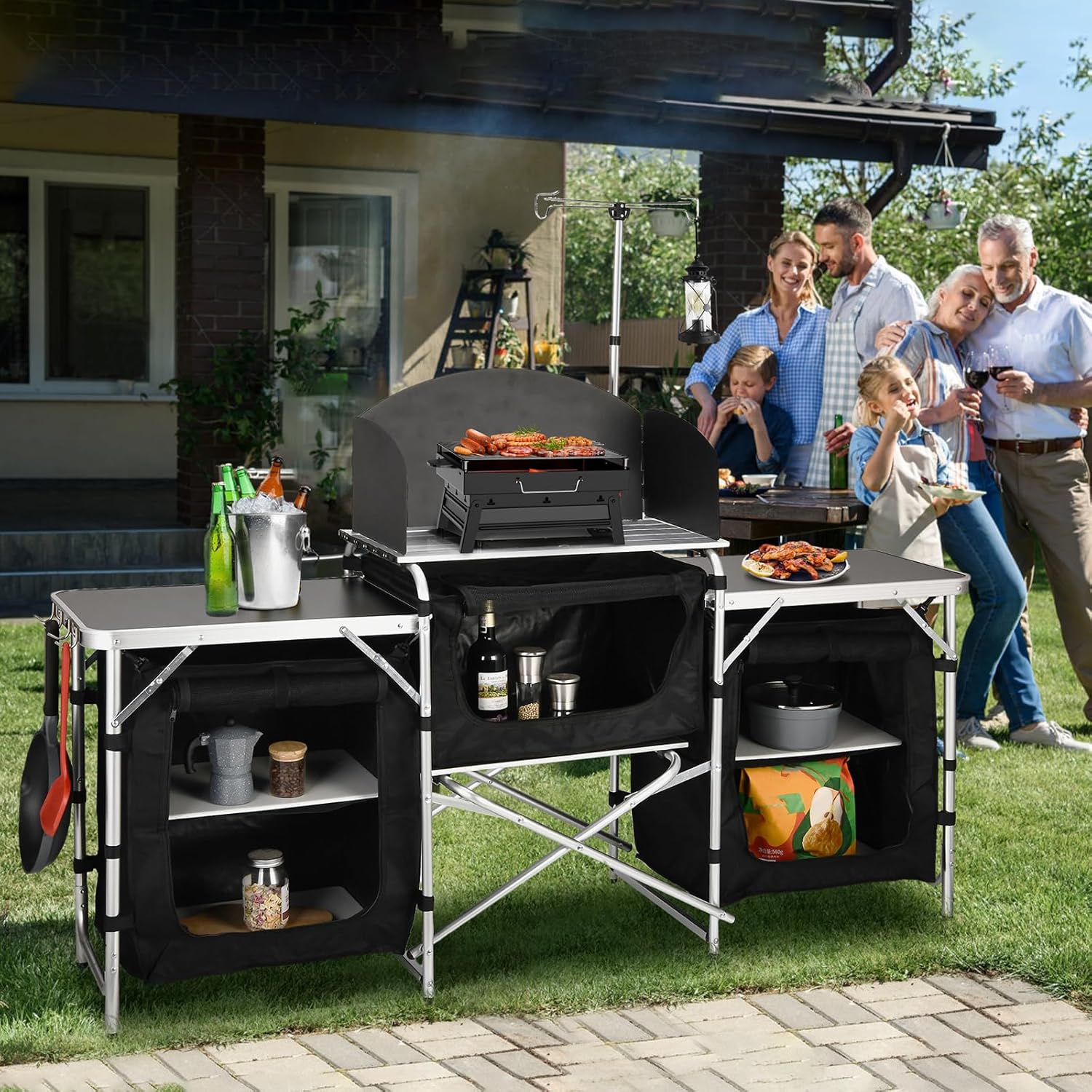 Tavolo da Campeggio Pieghevole - Camping Cooking Table With Windshield recensione e prezzo