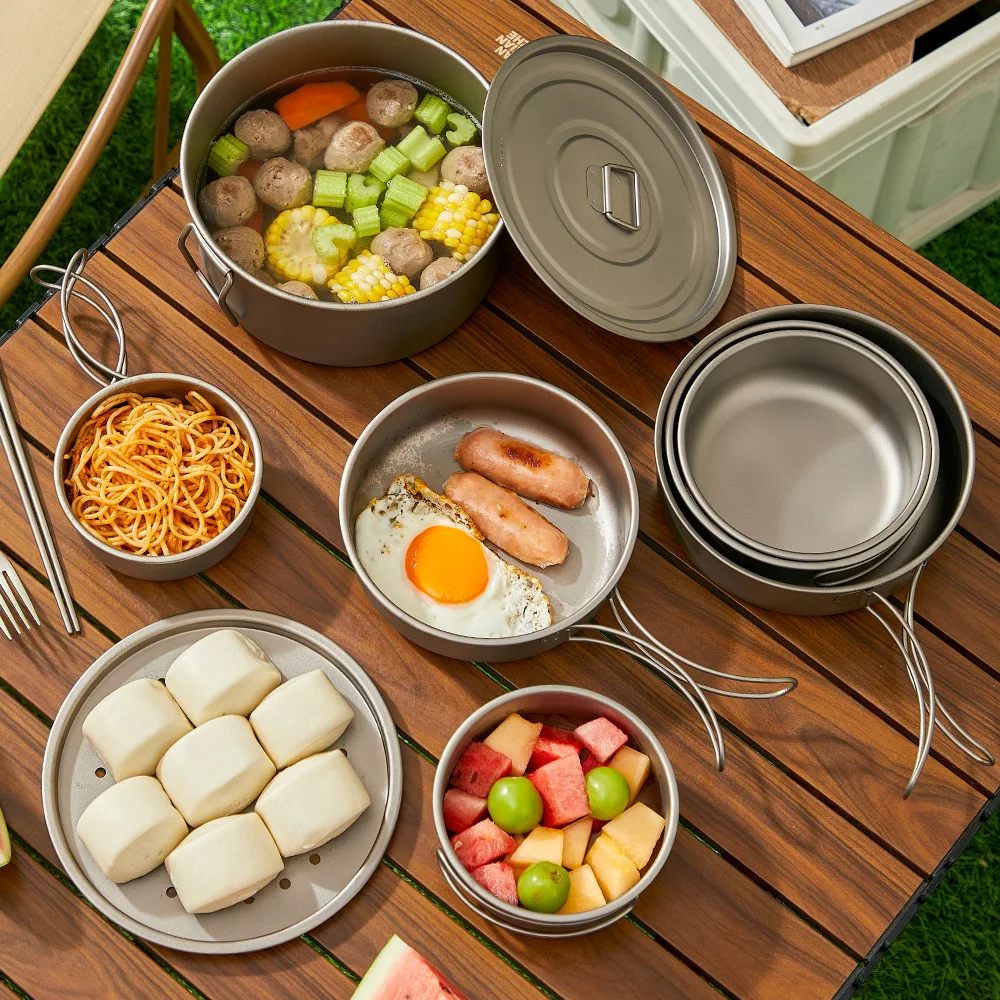 Set di pentole da esterno in t - Camping Lightweight Cooking Pot recensione e prezzo