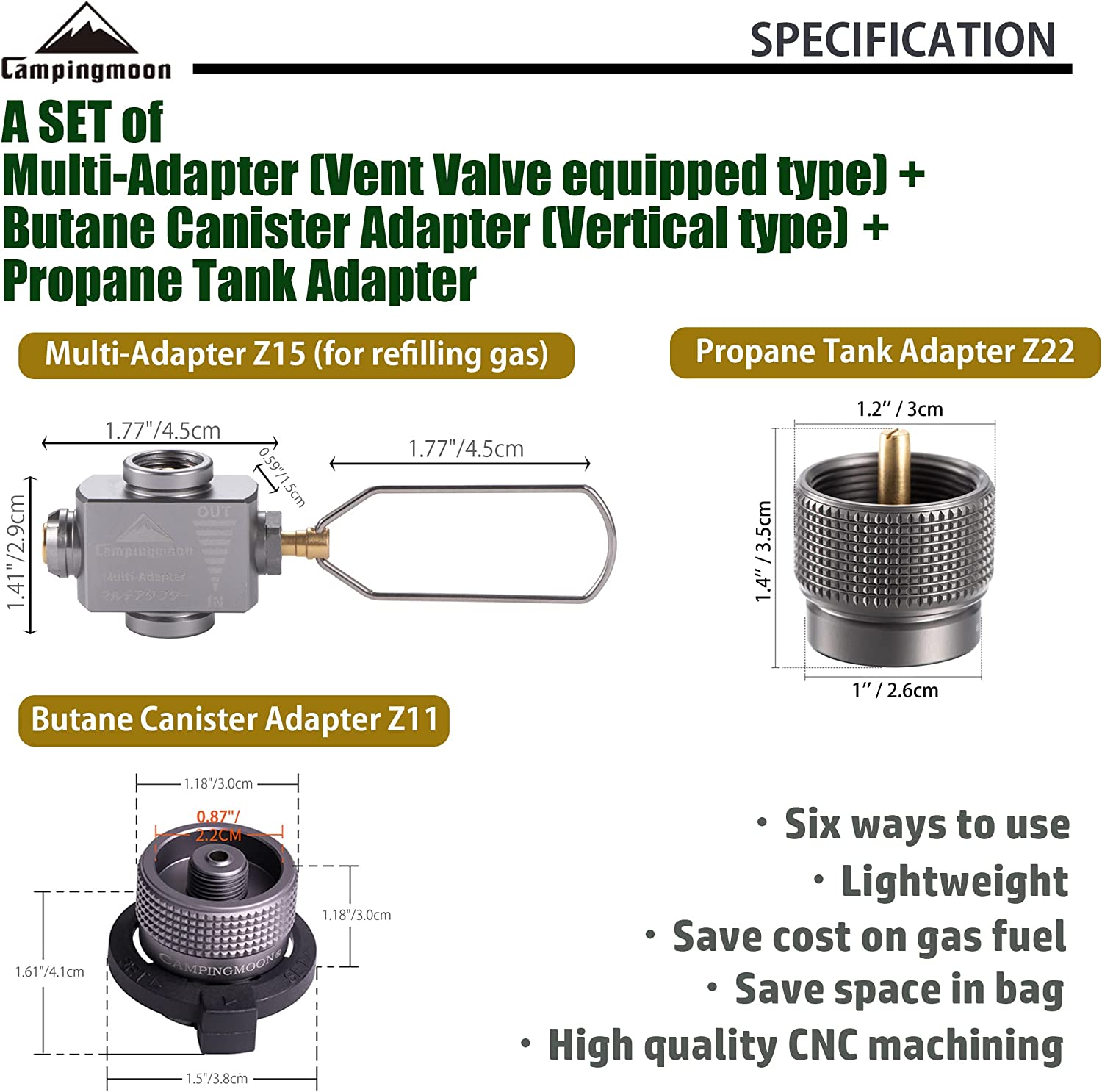 Adattatore per fornello a gas  - Camping Cooking Backpack recensione e prezzo