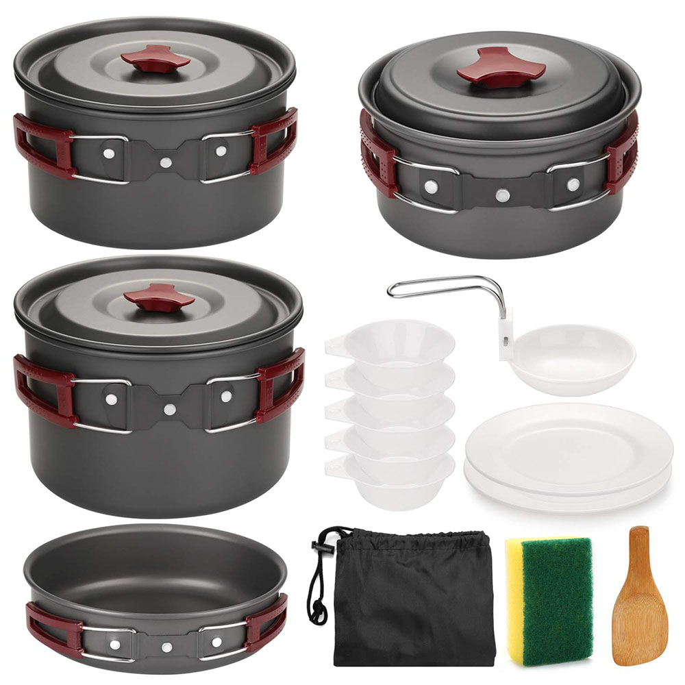 Kit di pentole da campeggio al - Camping Cooking Pack recensione e prezzo