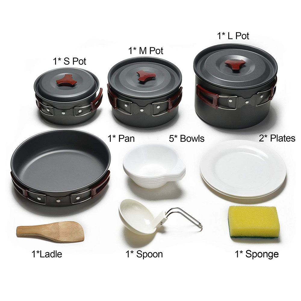 Kit di pentole da campeggio al - Camping Cooking Pack recensione e prezzo