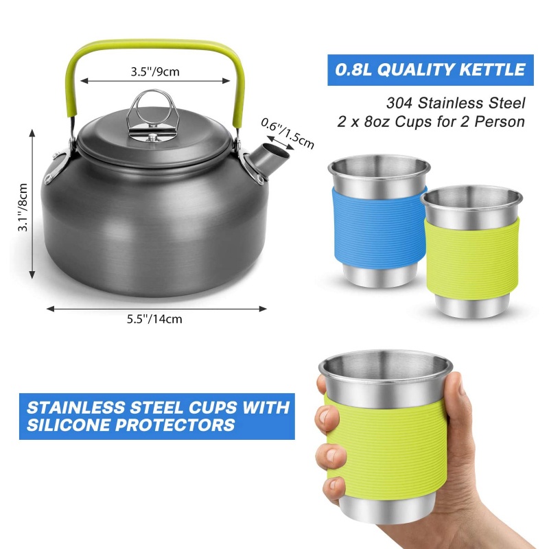 Set di pentole da campeggio, a - Camping Cooking All In One recensione e prezzo