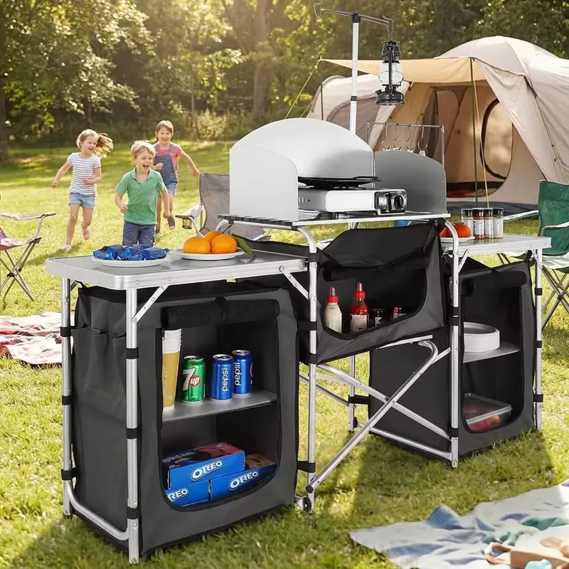 Stazione Cucina da Campeggio i - Camping Cooking Table With Windshield recensione e prezzo